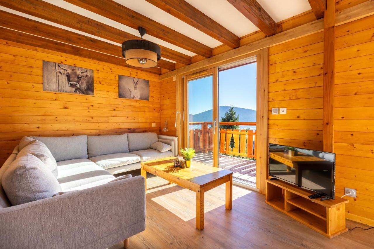 Chalet Les Tilleuls - Jolie Vue Montagne Et Lac Les Angles  Exteriör bild