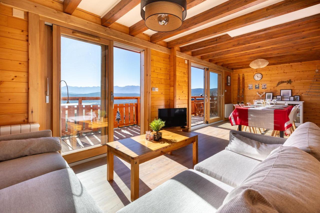 Chalet Les Tilleuls - Jolie Vue Montagne Et Lac Les Angles  Exteriör bild